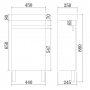 Evie Oak Mini Vanity 450*250 Cabinet Only Evie Oak Mini Vanity 450*250 Cabinet Only